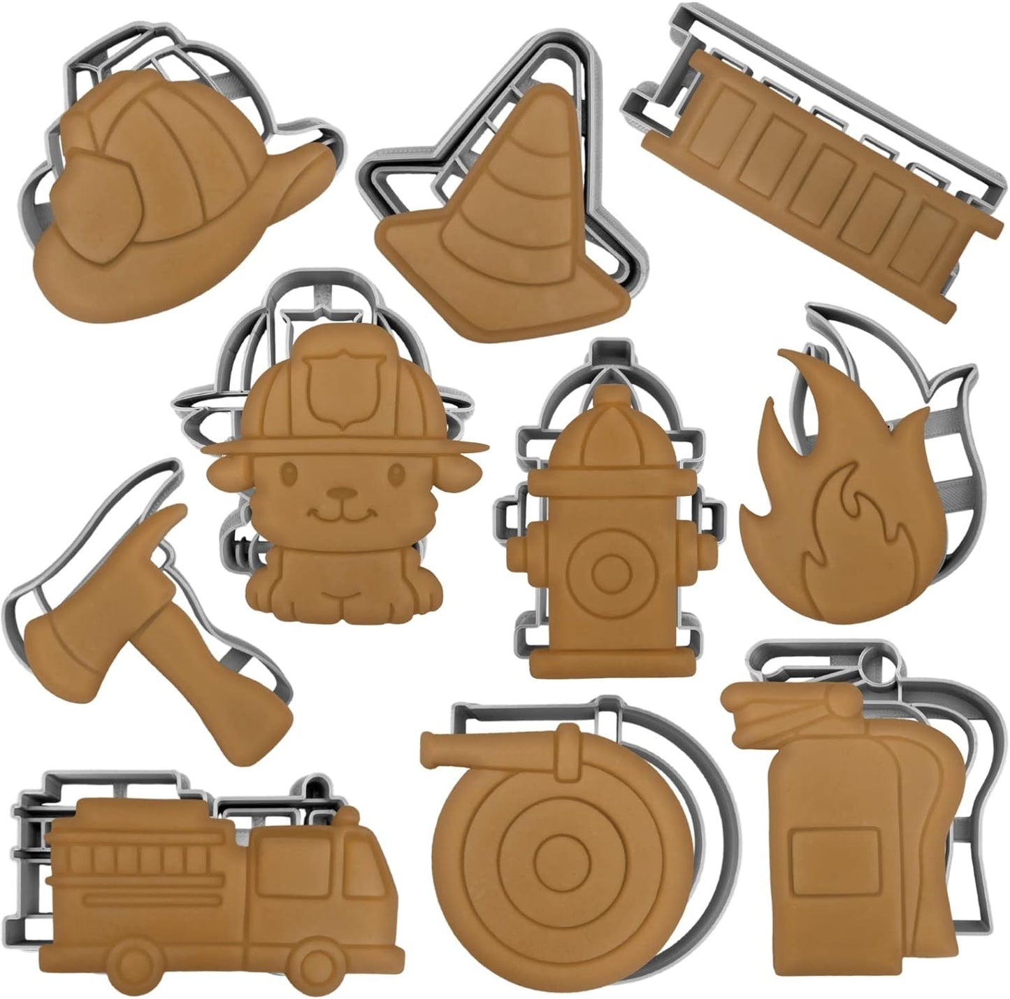 Firefighter Cookie Cutters for Baking Set of 10