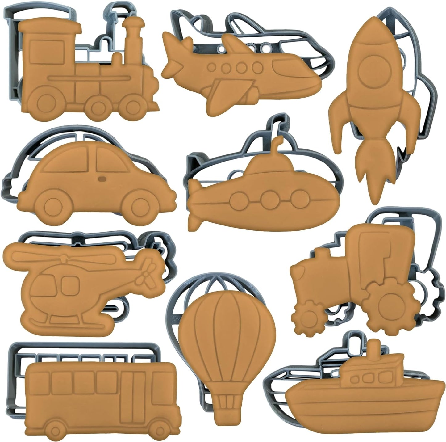 Transportation Cookie Cutter set of 10