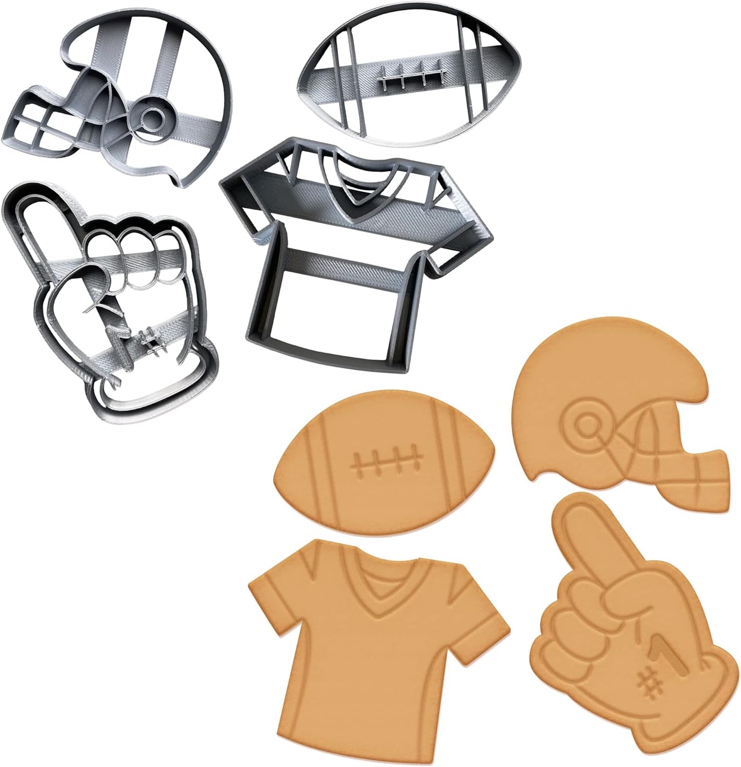 Football Cookie Cutter Set of 4