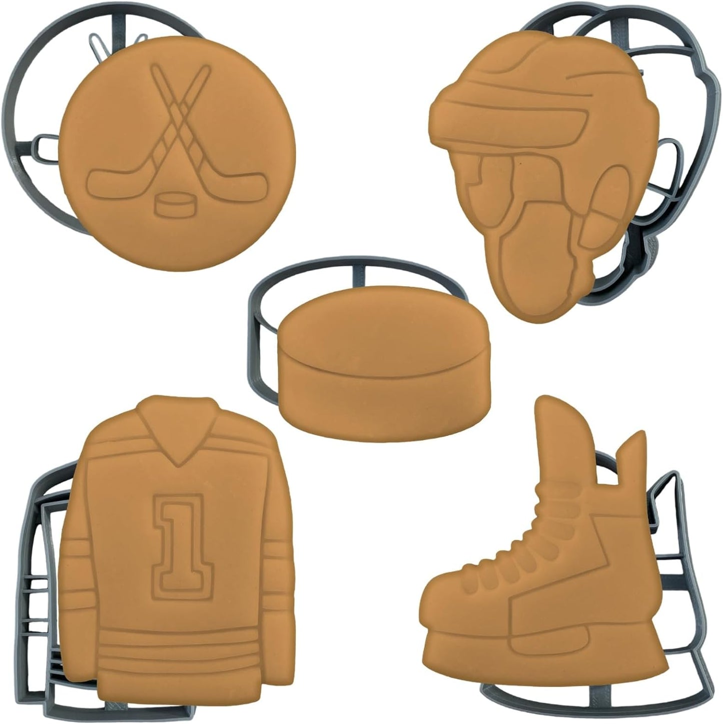 Hockey Cookie Cutters set of 5