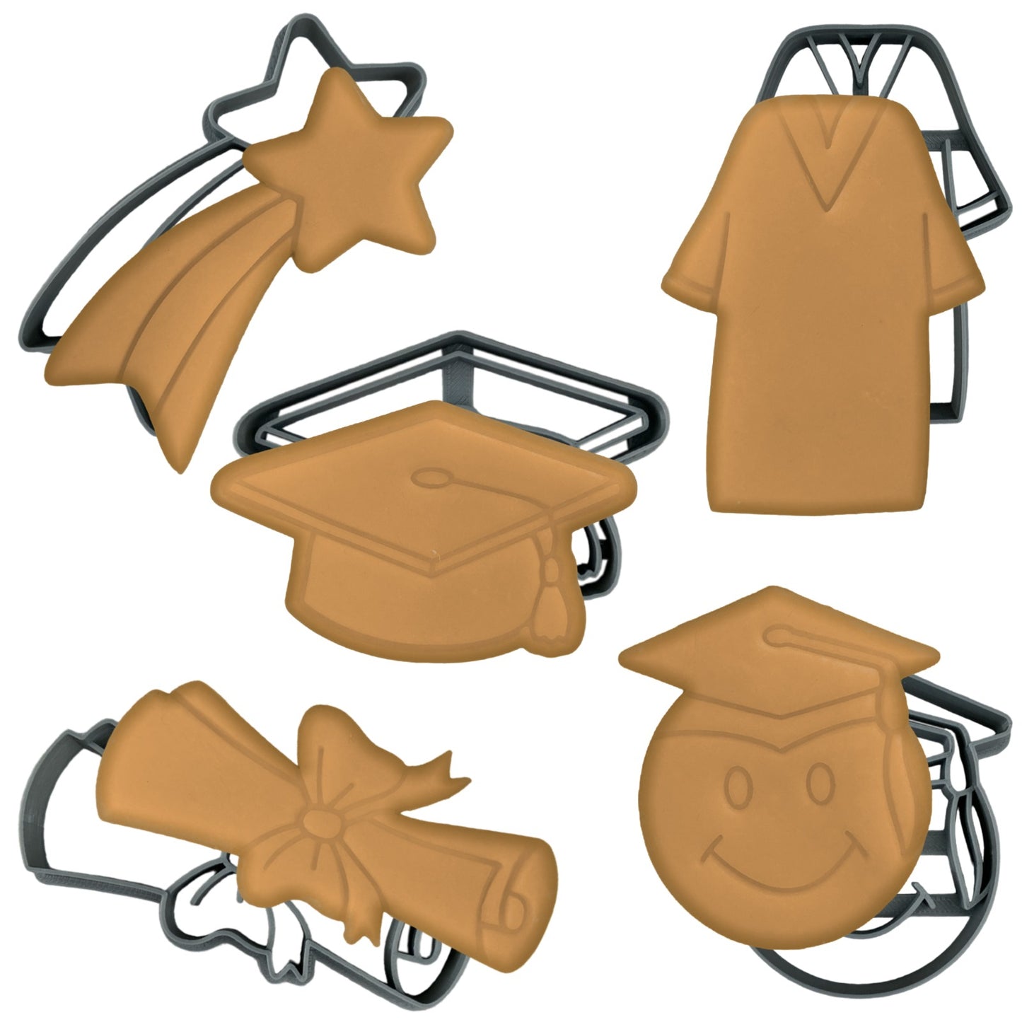 Graduation Cookie Cutter Set of 5