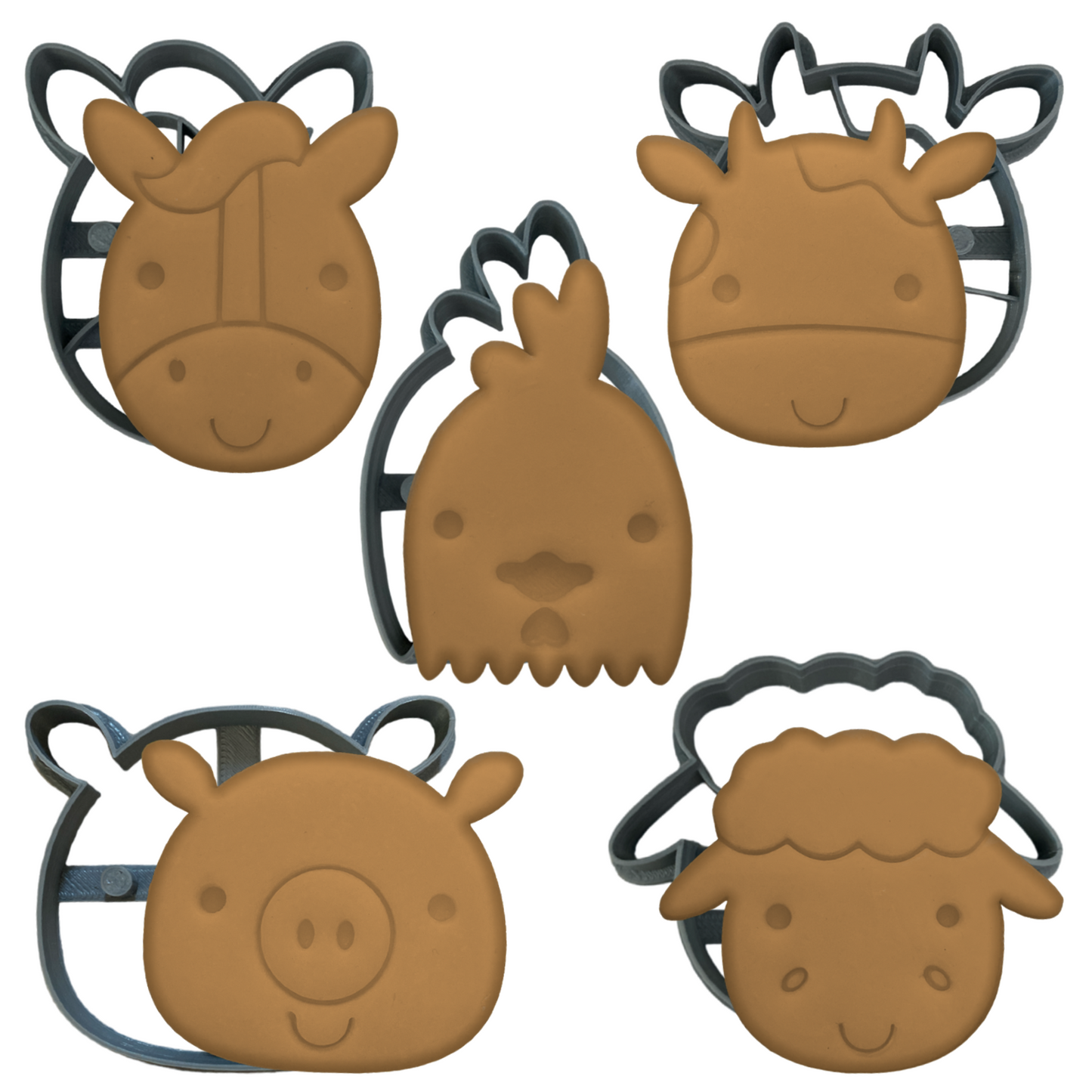 Farm Animal Cookie Cutters - Set of 5 Cookie Cutters