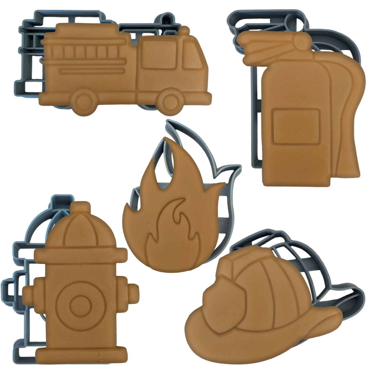 Firefighter Cookie Cutters for Baking - Set of 5